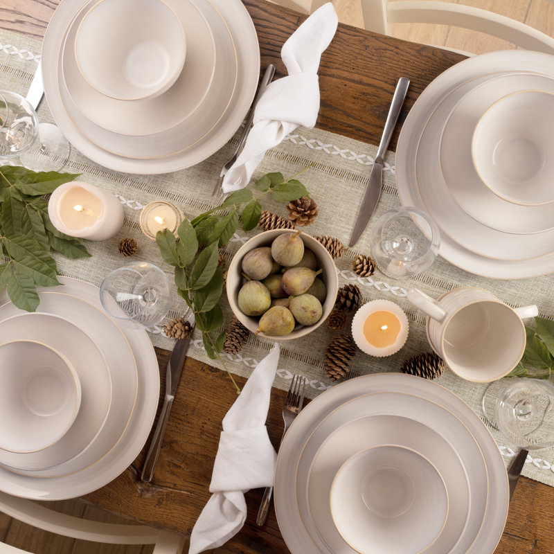 Double bowl dinnerware sets best sale